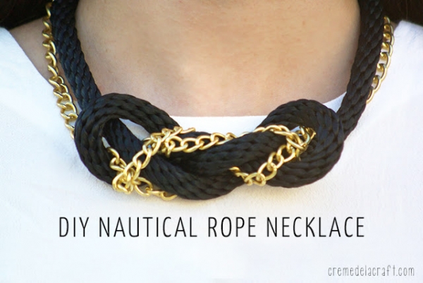\"DIY-How-To-Make-Handmade-Nautical-Knot-Necklace-Rope-Gold-Chain-Jewelry-Bracelet-Tutorial-Craft-Project-Steps\"
